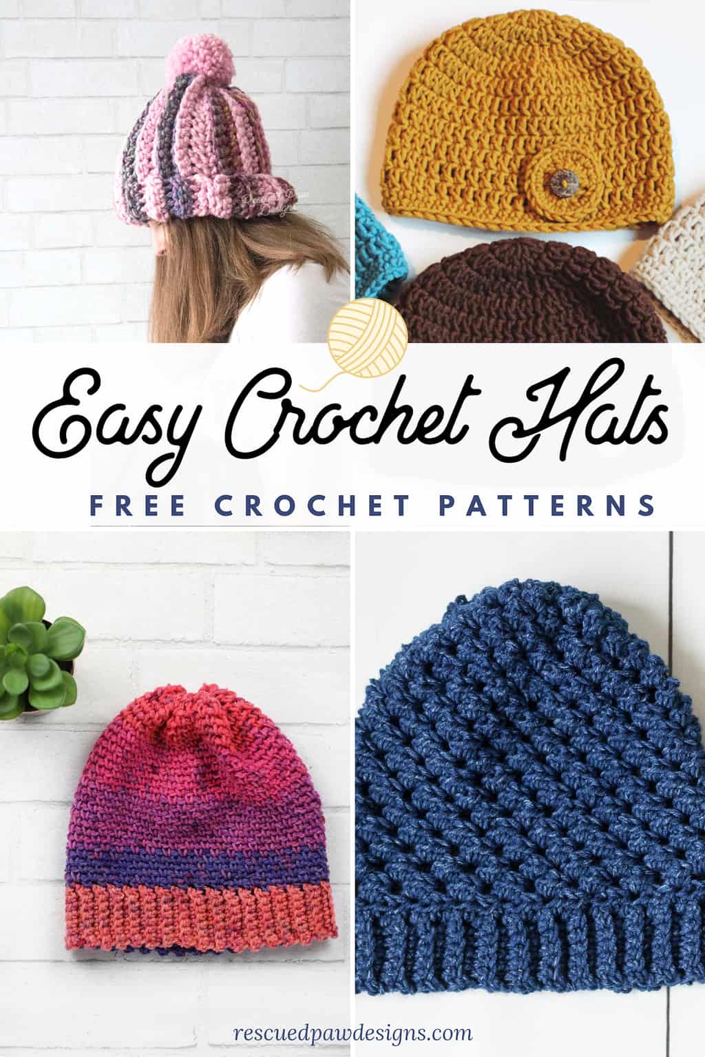 6 Easy Crochet Hat Patterns for Beginners - Easy Crochet Patterns